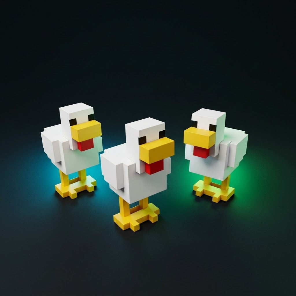🐔 The Legendary Desk Chicken Squad (3pcs)